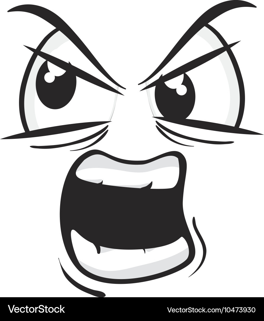 cartoon angry face