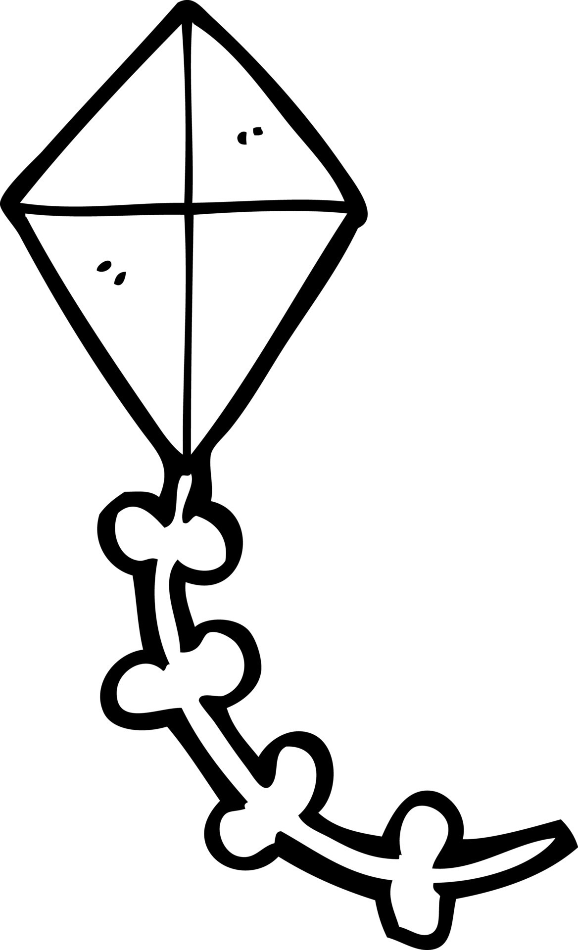 cartoon kite drawing