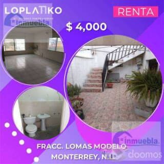 casa en renta 3000 4000 pesos monterrey