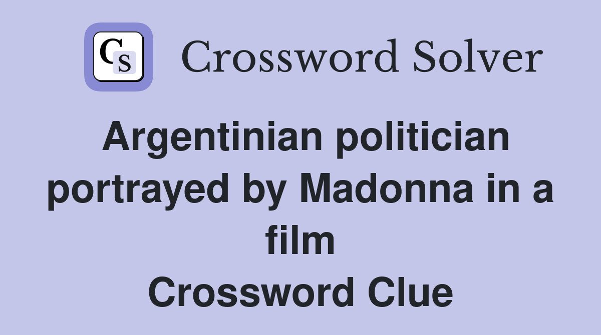 madonna role crossword clue