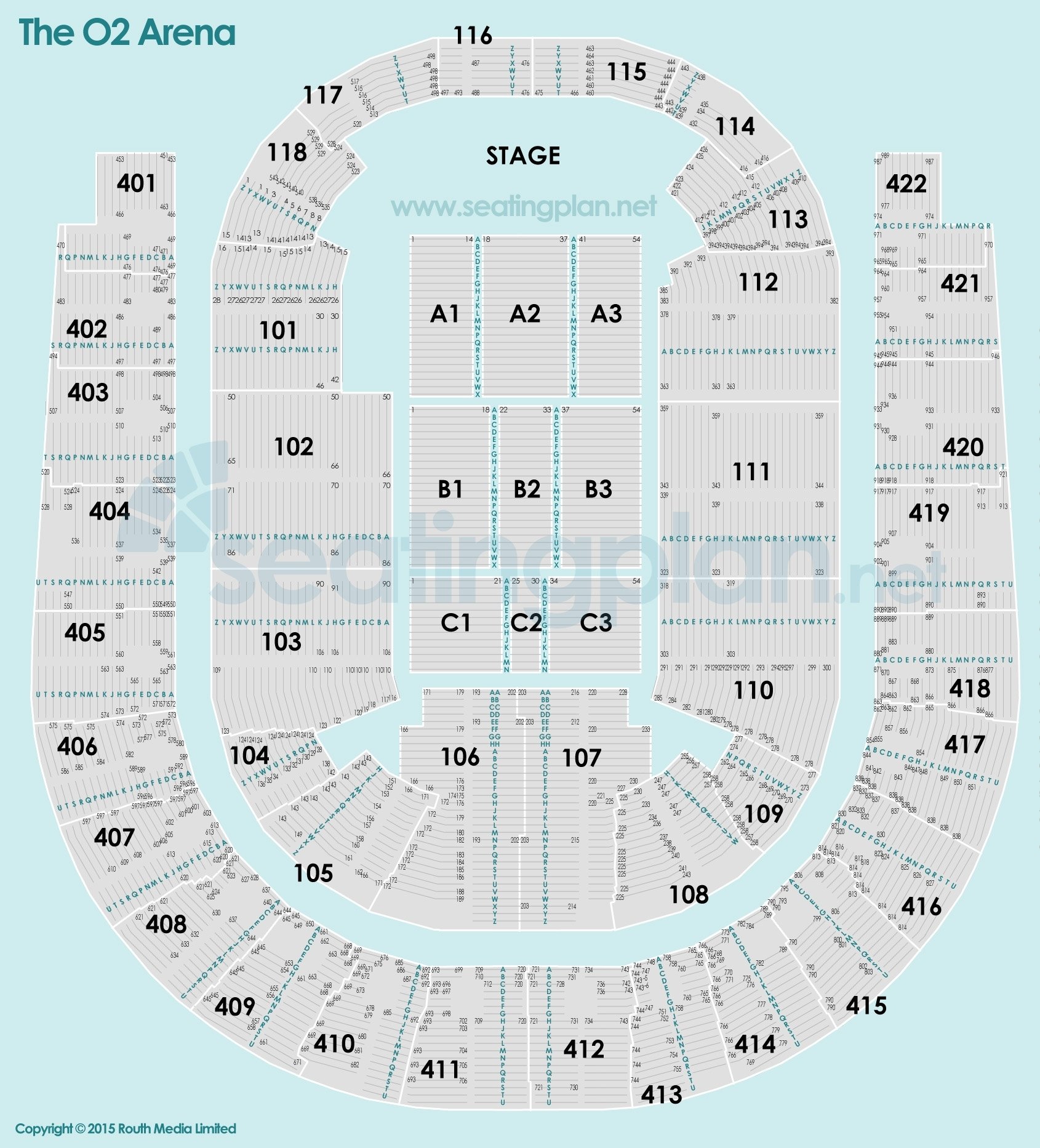 o2 london seating plan