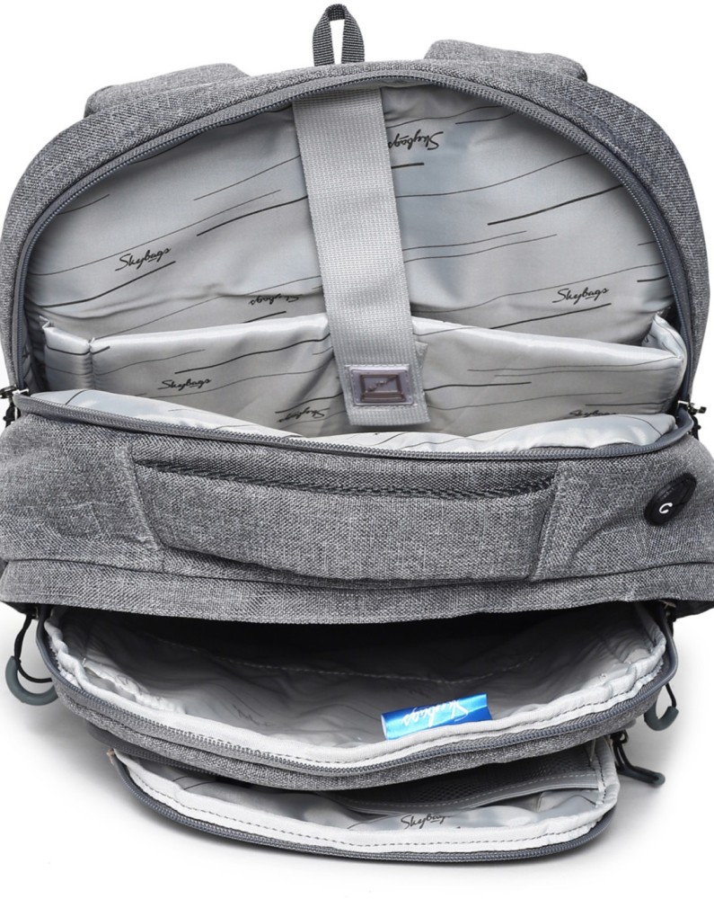 skybags grey backpack