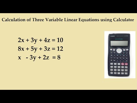 linear equations in three variables calculator