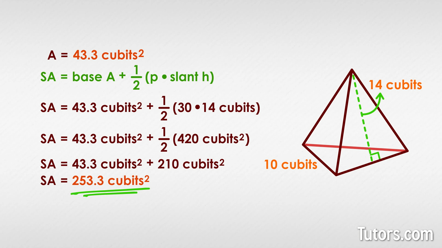 triangular pyramid formula