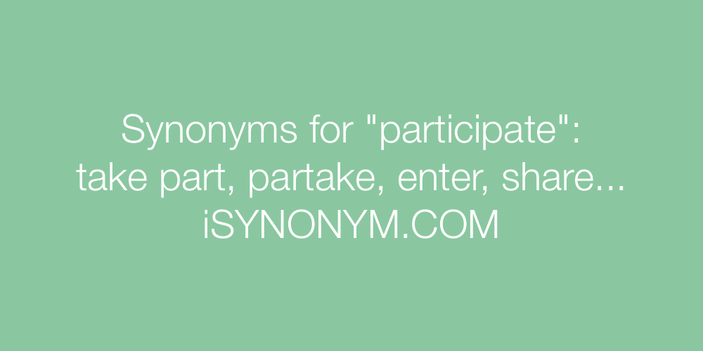 participate syn