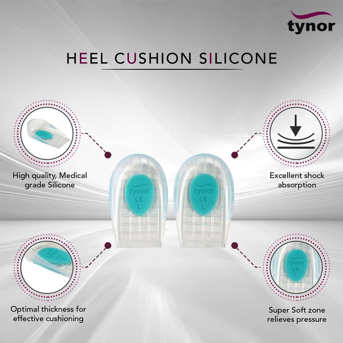 tynor silicon heel pad