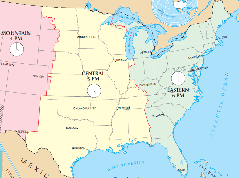 central time vs eastern time