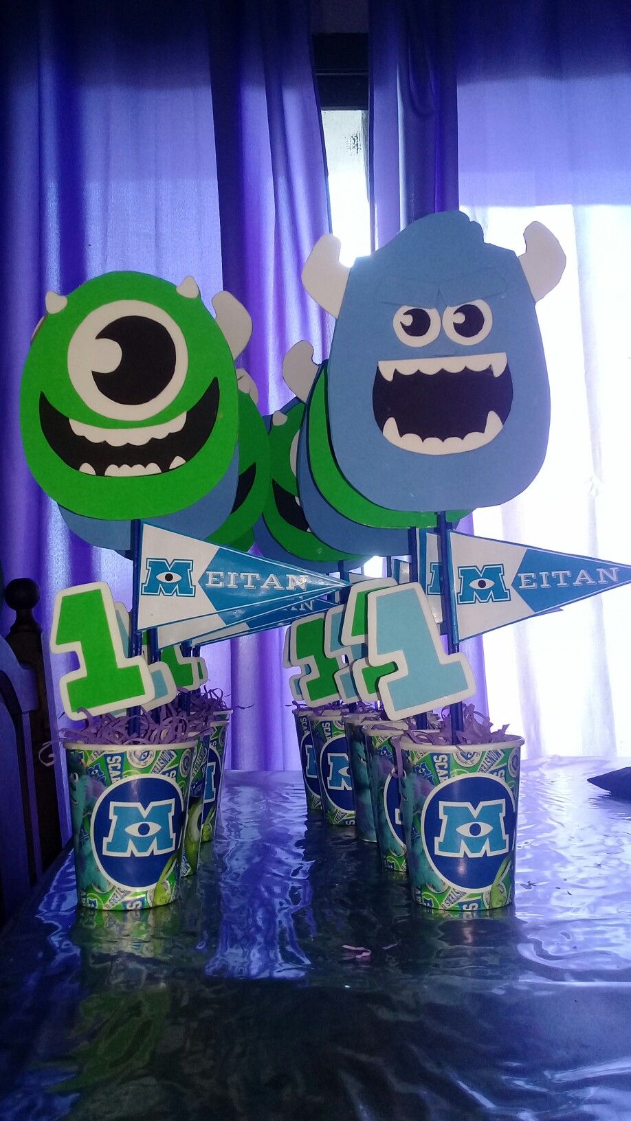 centros de mesa de monster inc