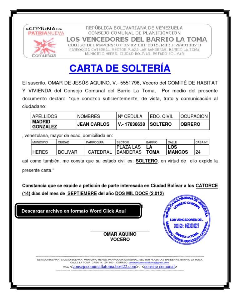 certificado de soltería puerto rico