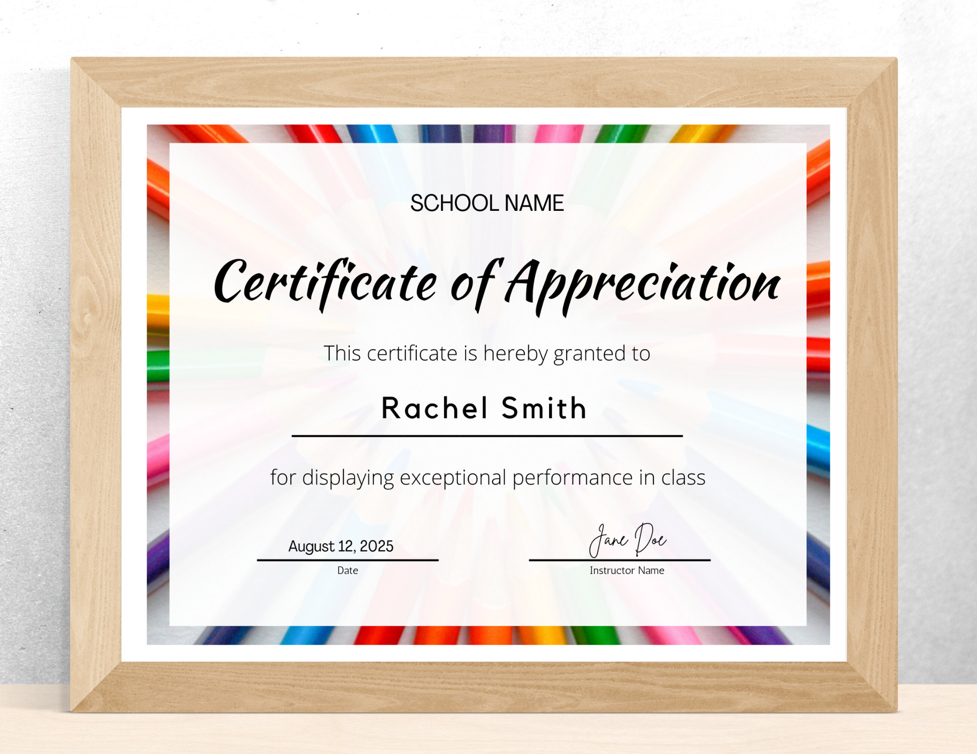 certificate of appreciation template for kids