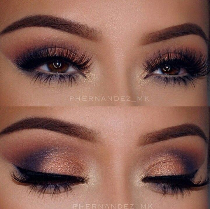 eyeshadow for navy blue dress