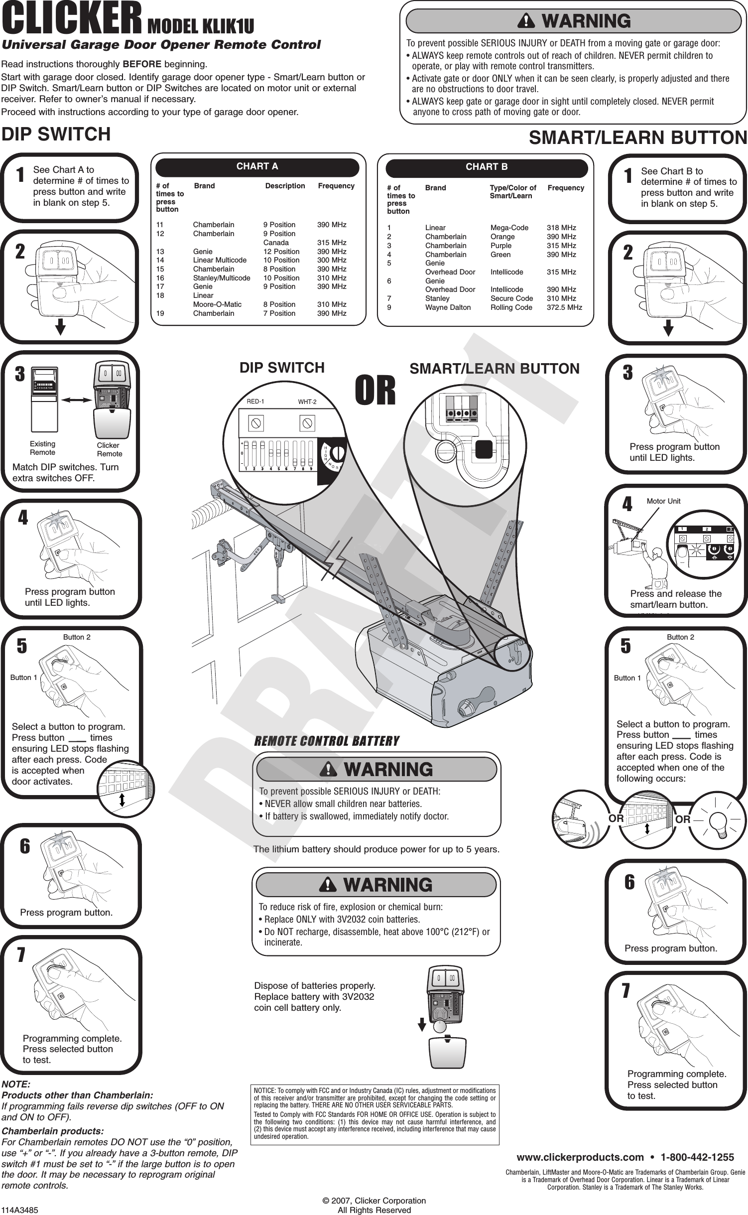 chamberlain clicker manual