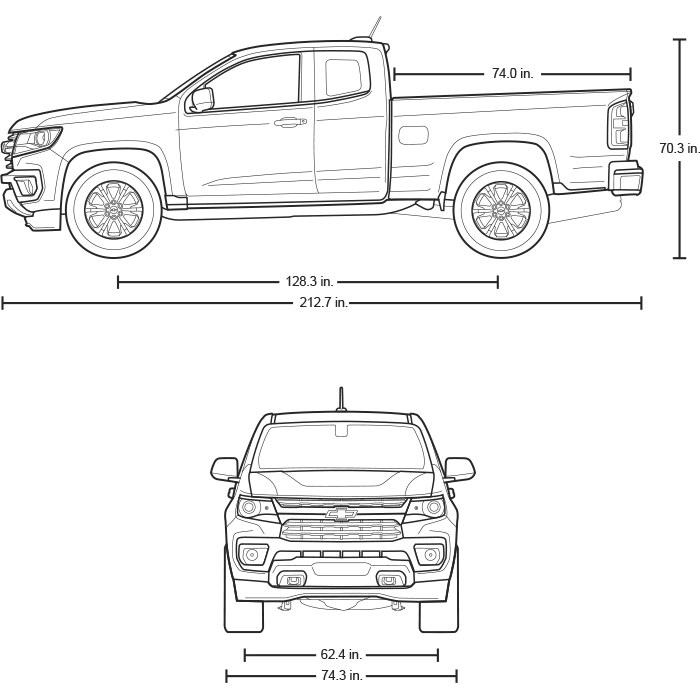 chevrolet colorado dimensions