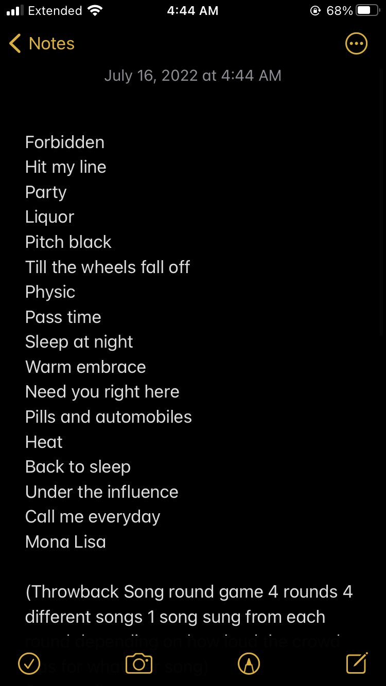 chris brown setlist 2023