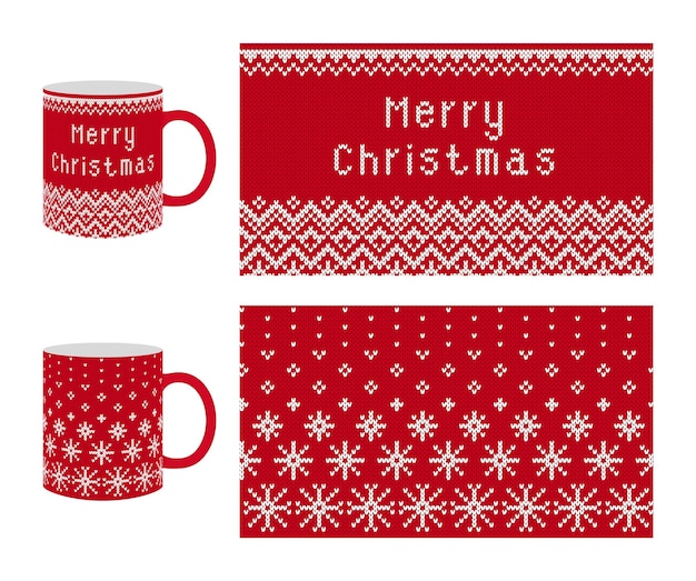 christmas mug design template