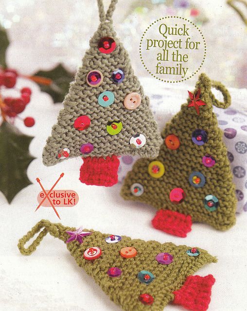 christmas tree decorations to knit