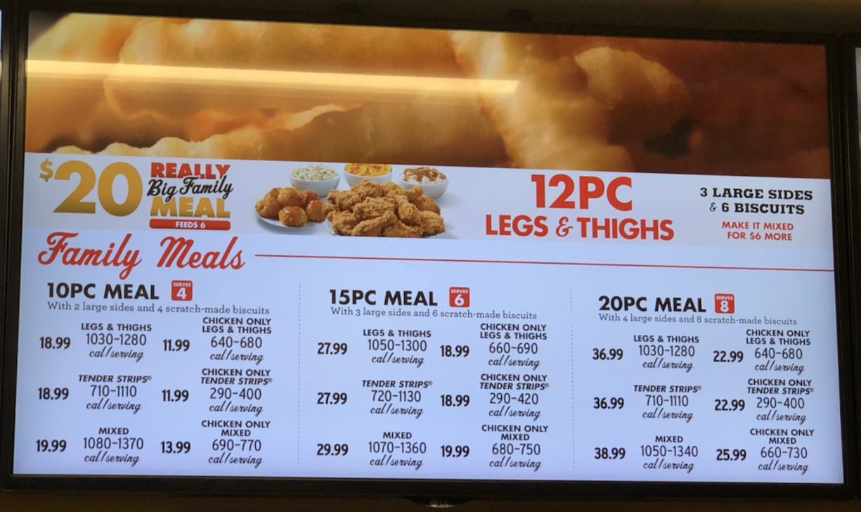 churchs fried chicken menu