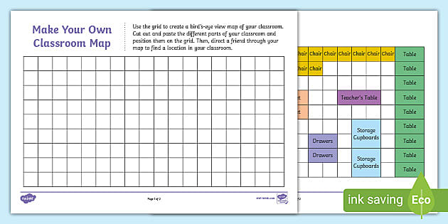 classroom map worksheet