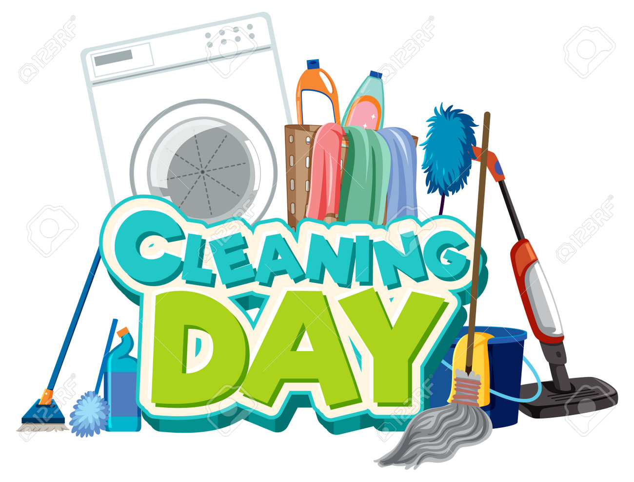 cleaning day clipart