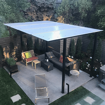 clear roof panels for pergola