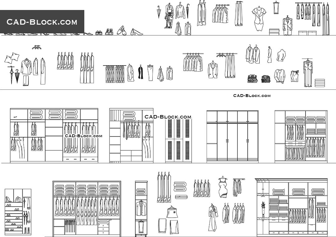 closet autocad block