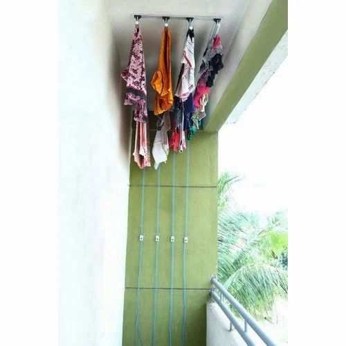 clothes hanger in balcony