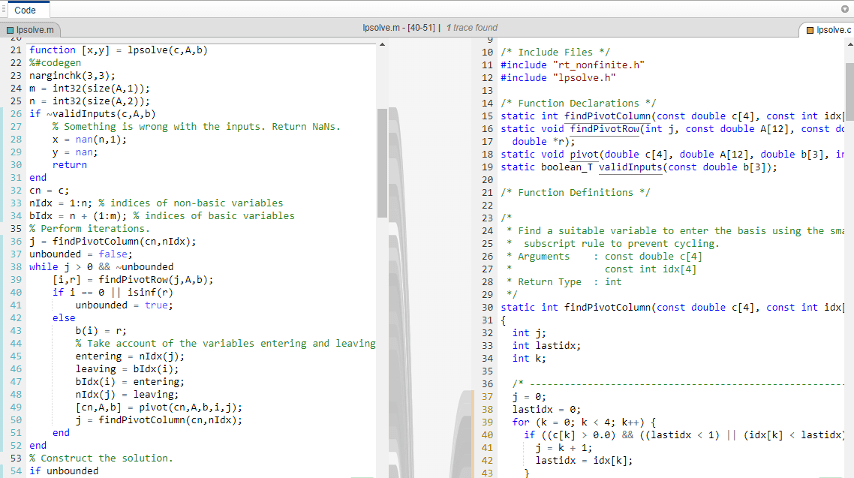 code matlab