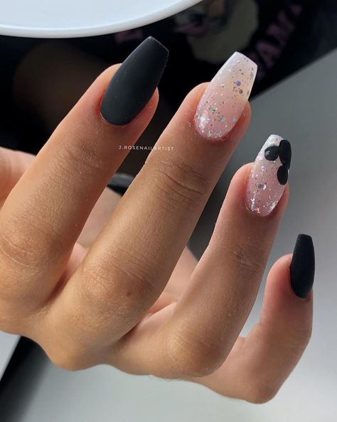 coffin disney acrylic nails