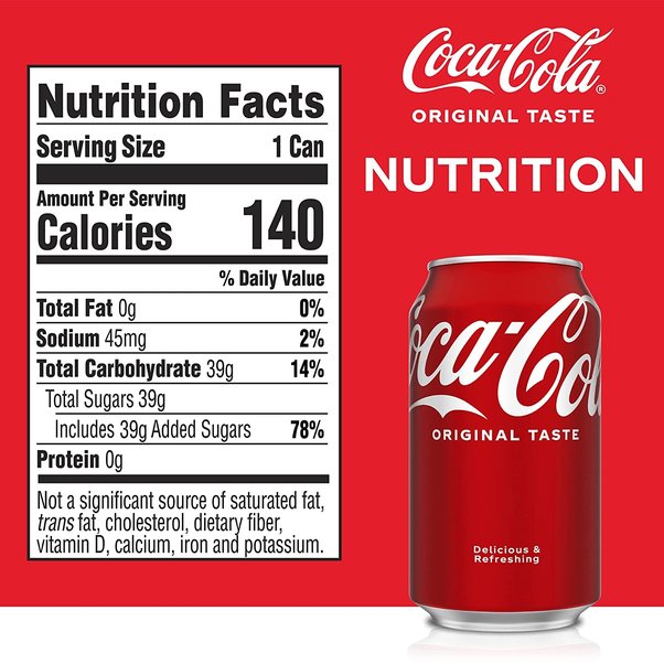 coke calories per 100ml