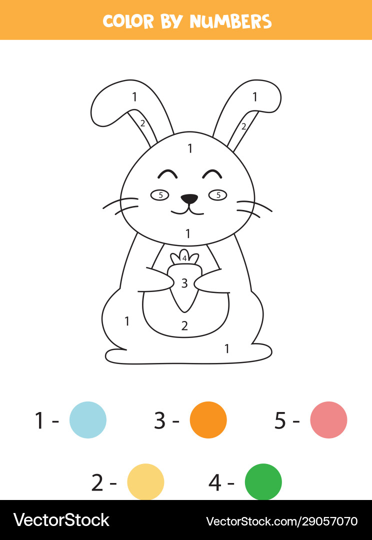 color by number rabbit