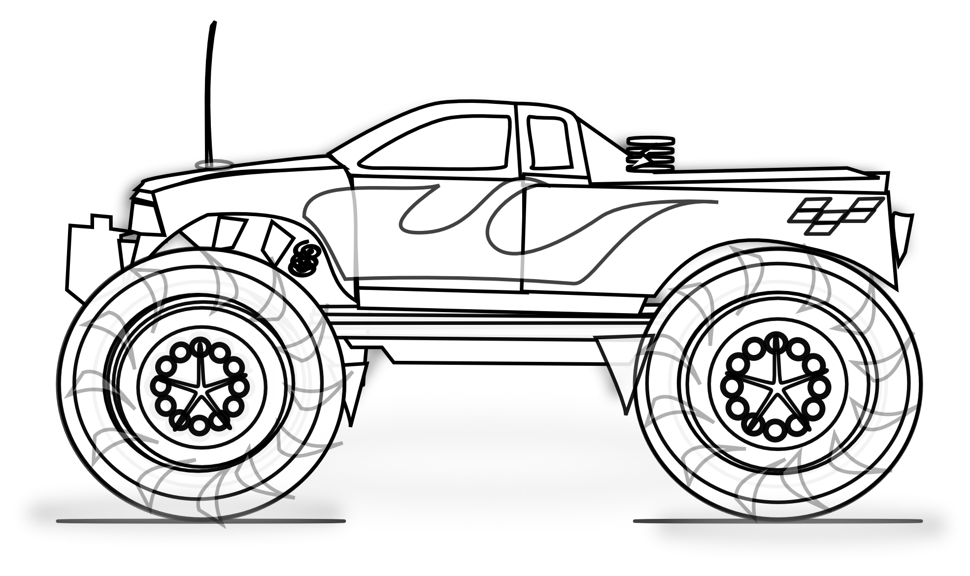 coloring pages monster truck