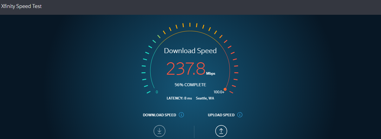 comcast network speed test