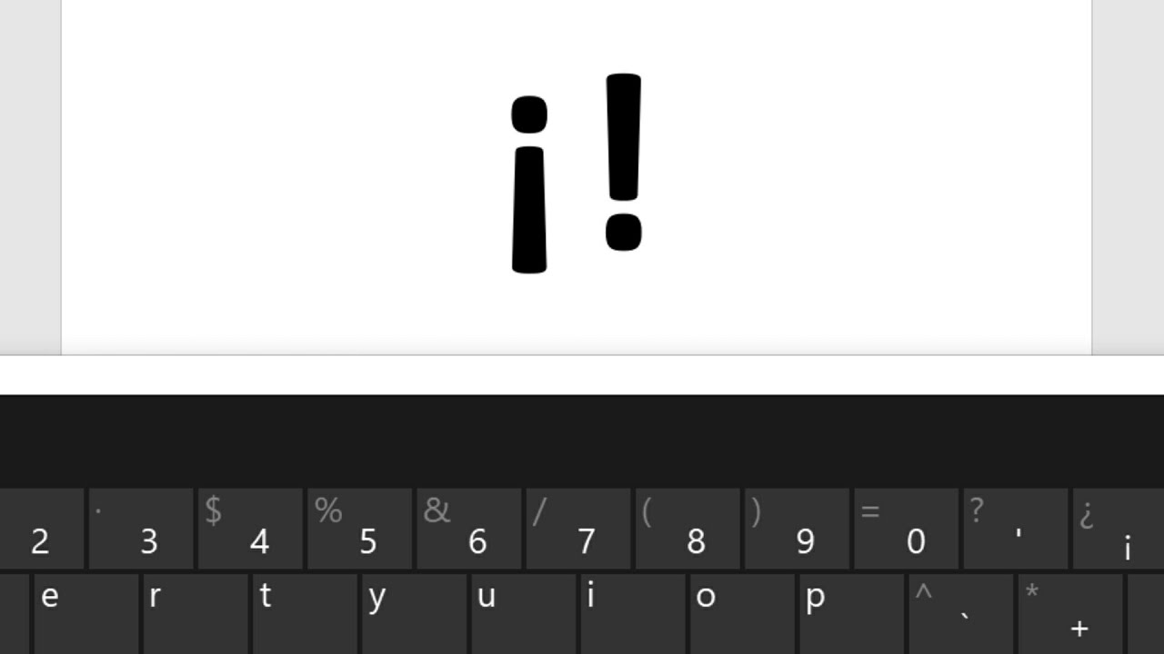 como poner signo de admiracion en teclado