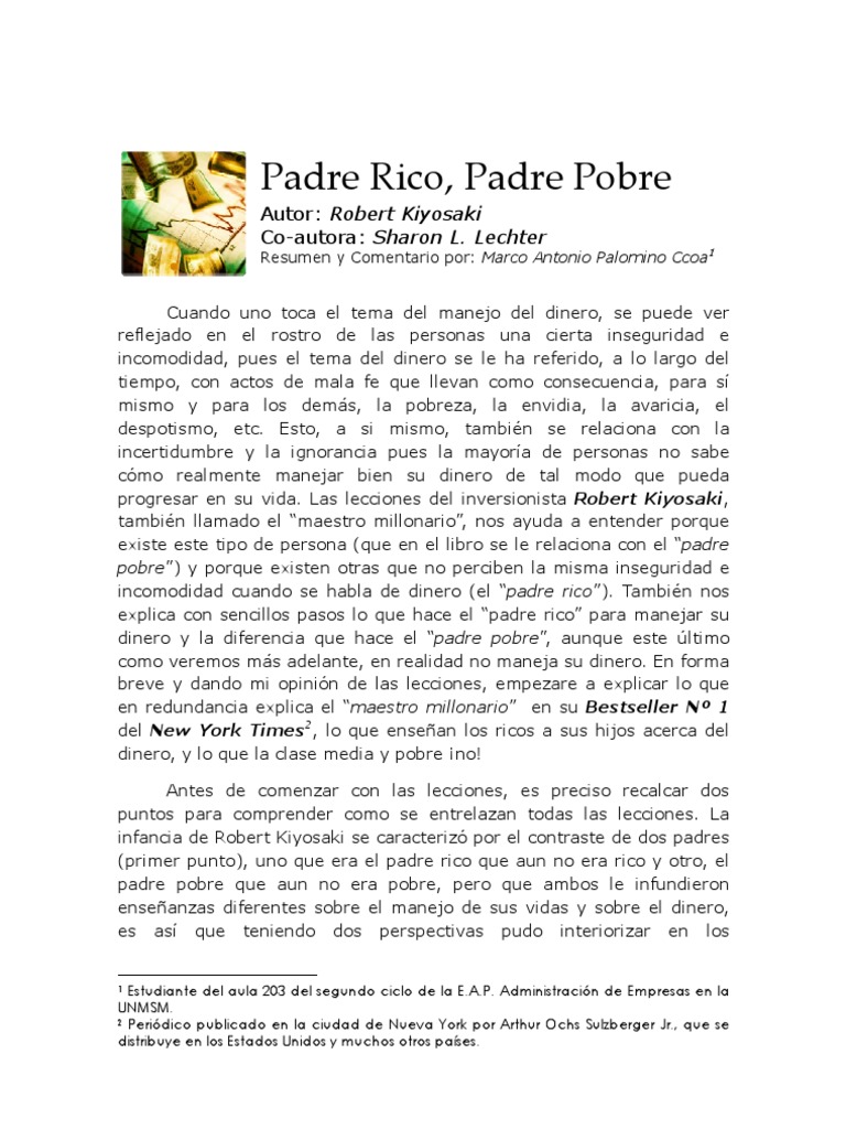 conclusion padre rico padre pobre pdf