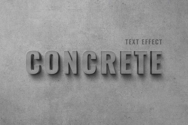 concrete text effect