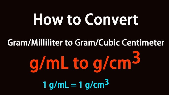 convert g/cm3