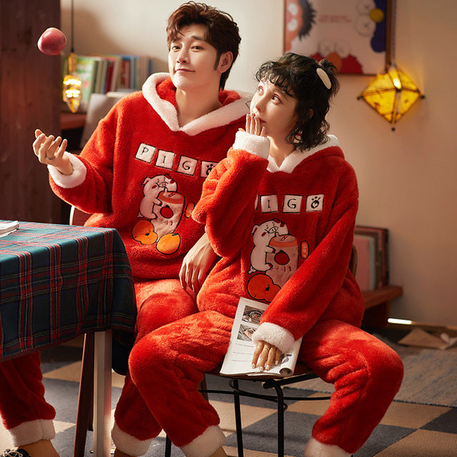 couples matching pajamas