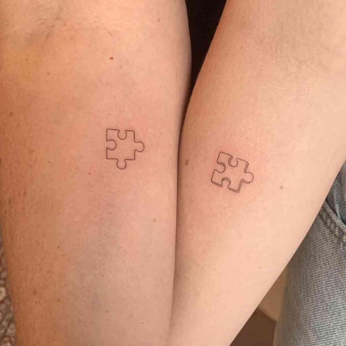 couples puzzle piece tattoo