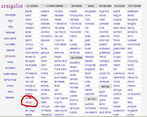 craigslist raleigh nc