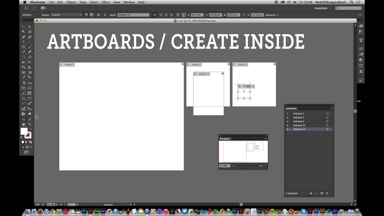 create new artboard illustrator