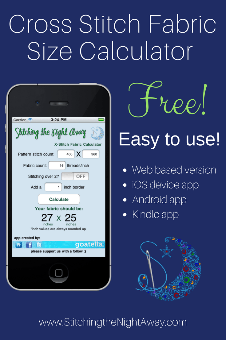 cross stitch material calculator