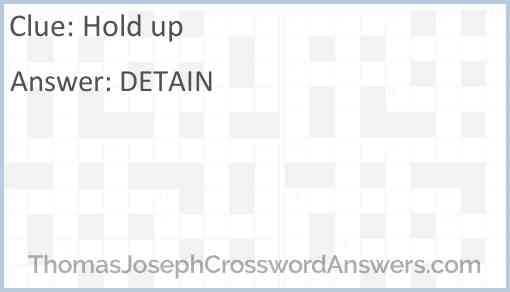 crossword clue hold up