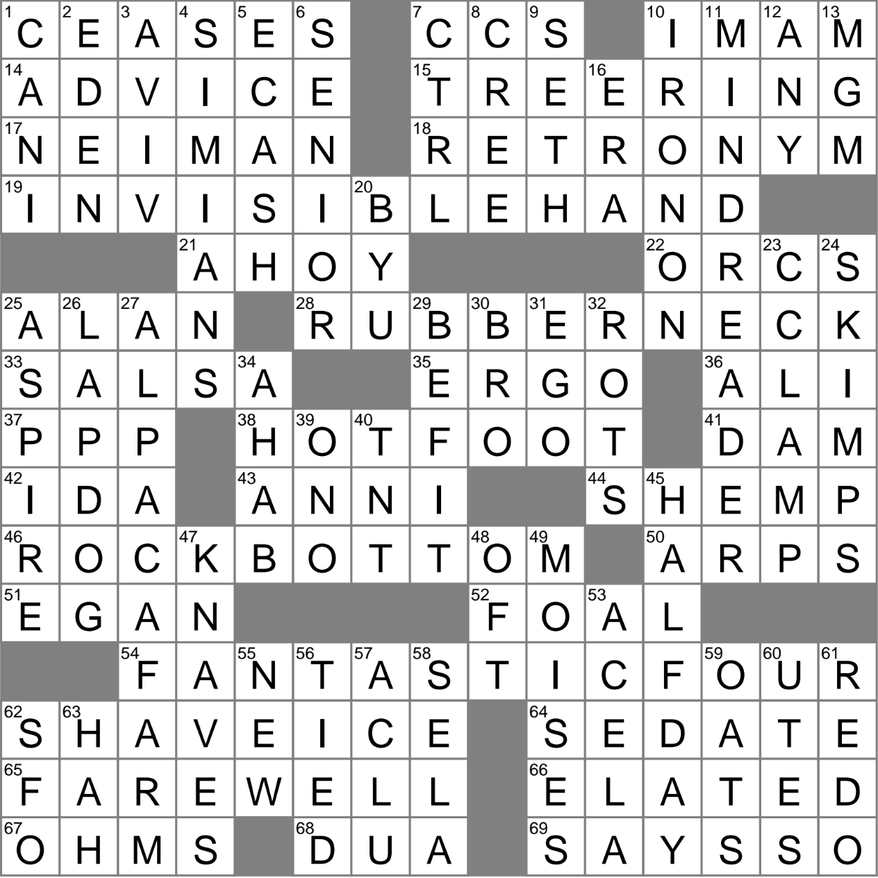 crossword clue in pieces