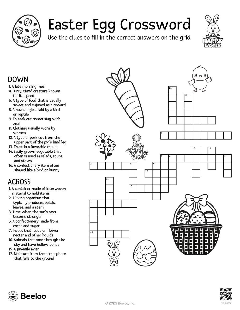 crossword egg shaped