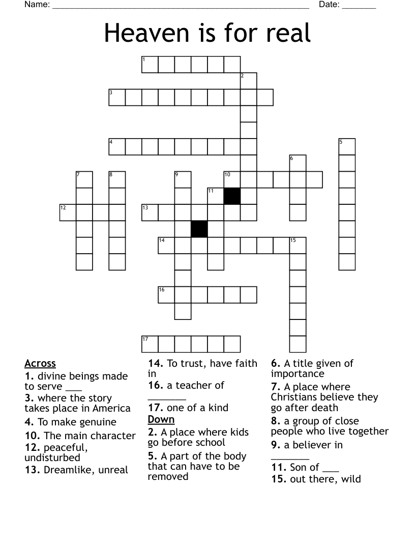 crossword heaven clues search