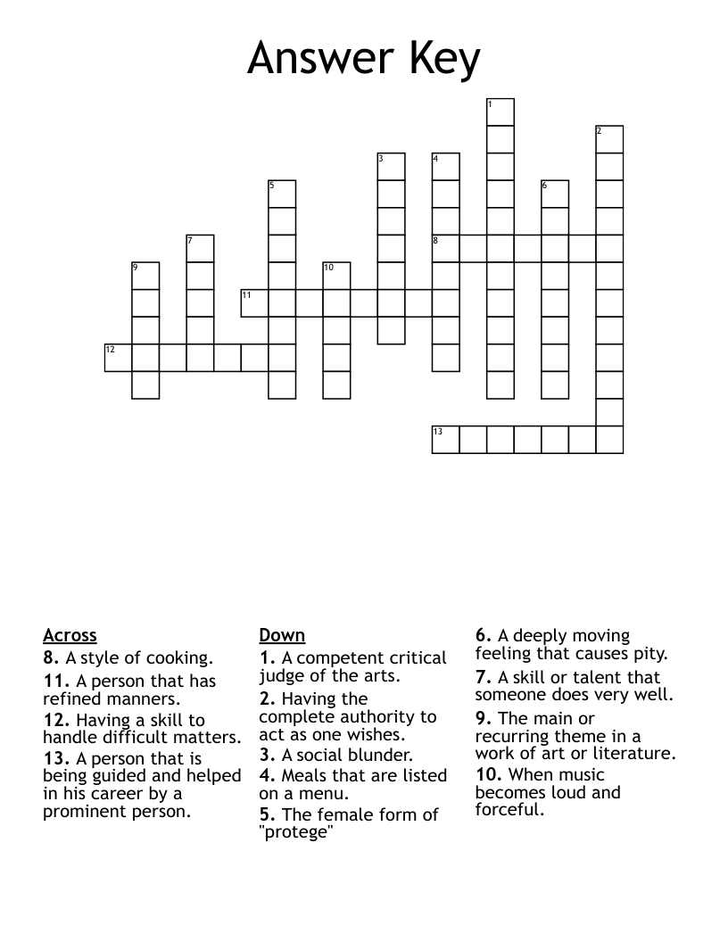 crossword puzzle clues answers