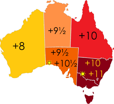 cst time zone australia