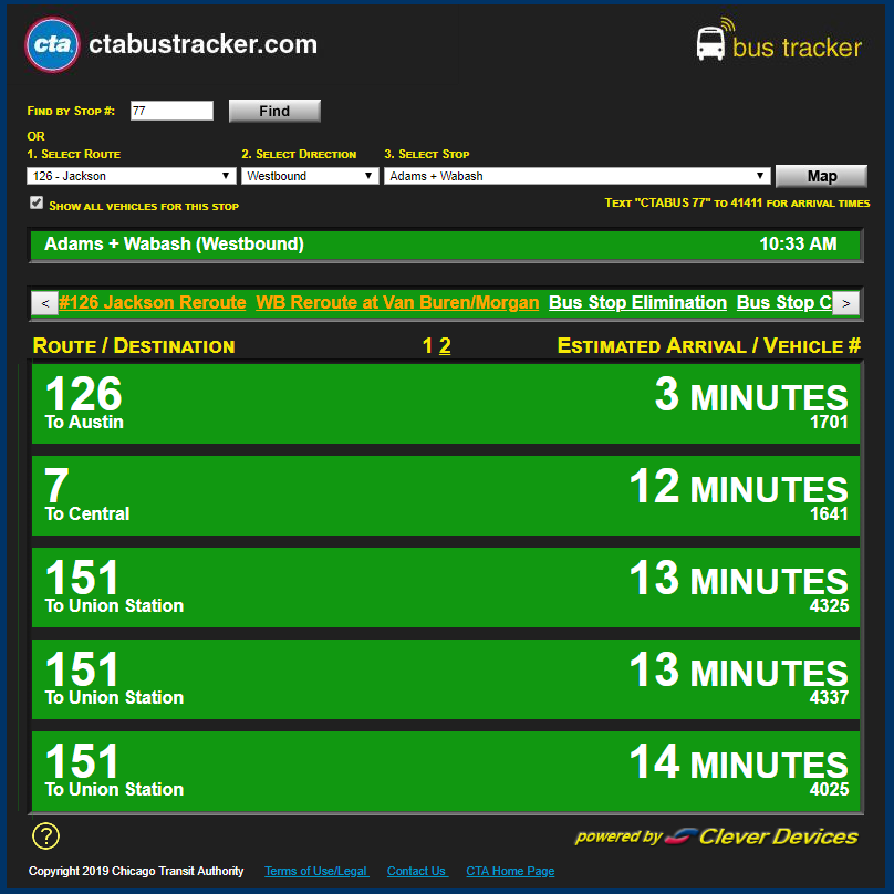 cta bus tracker