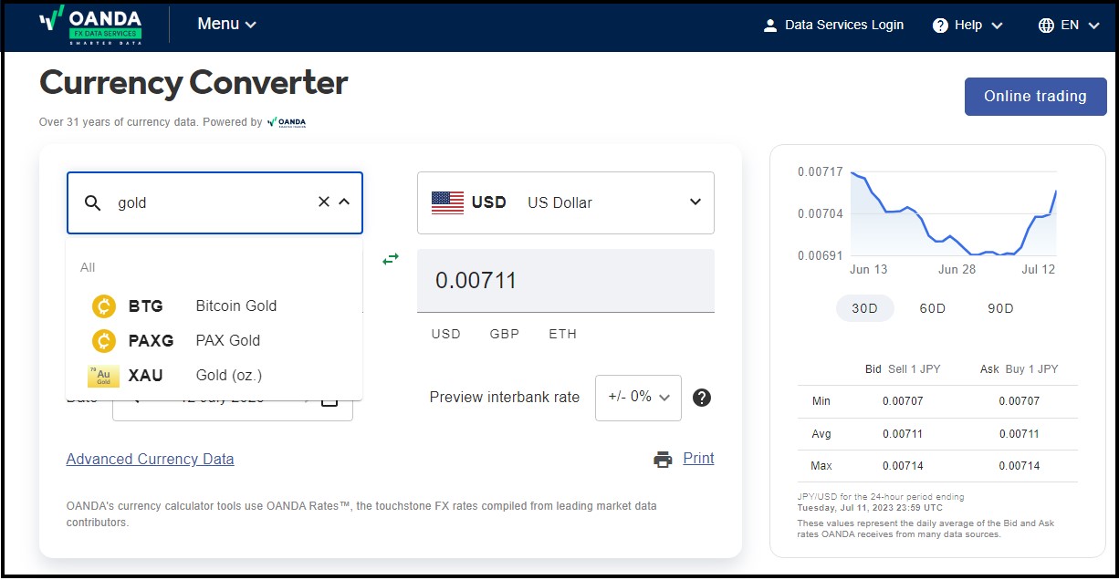 currency converter oanda