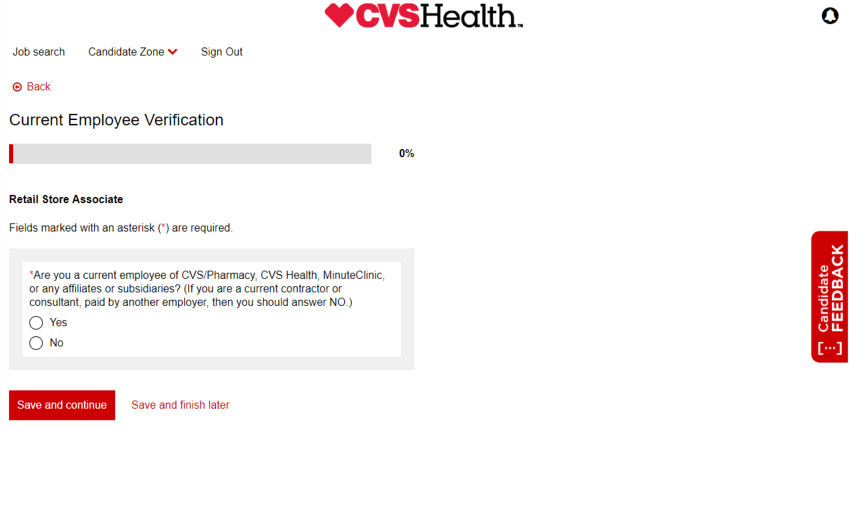 cvs candidate zone